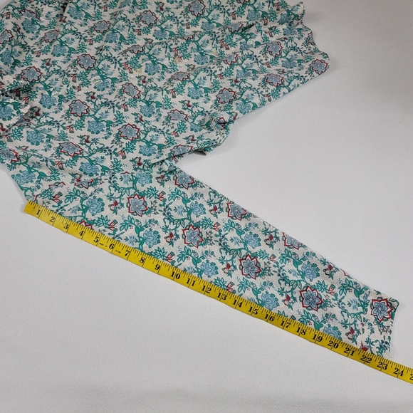 Vtg Floral Print Button Front Long Sleeve Blouse Top - Picture 9 of 12